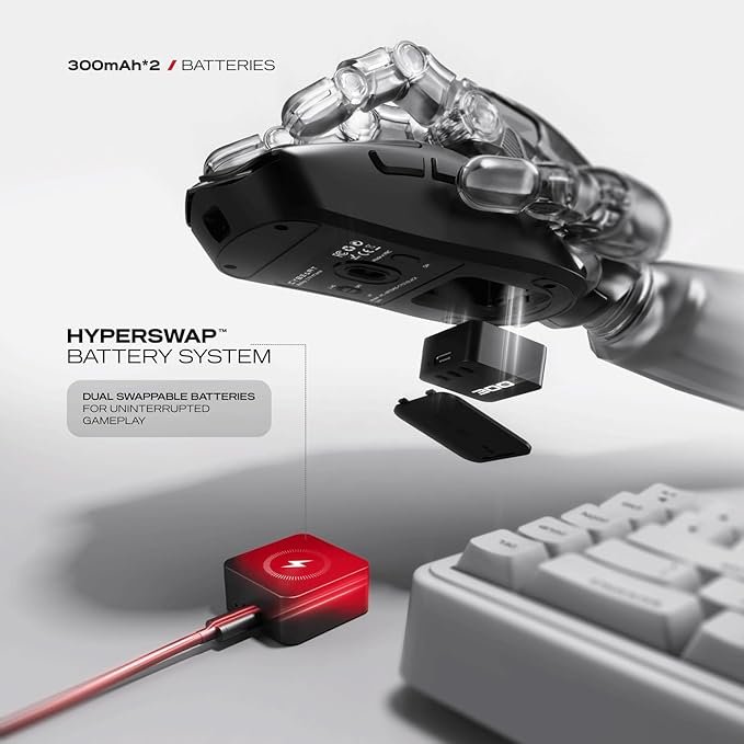 Cybeart | Artemis - The Batman 52g Ultra-Light Wireless Gaming Mouse | Dual 300mA Hyperswap™ Battery | 24,000 DPI | 1K Polling Rate | 80M Kailh Switches | Tri Mode