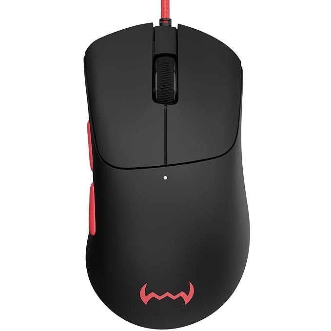 daWg Slay 25, 12400 DPI Wired Gaming Mouse, PixArt 3327 Sensor, 20M Huano Switches, 6 Buttons, 1000Hz Polling Rate, 85gm Lightweight, 220 IPS, 30G Acceleration, 1.5M Braided Cable (Black)