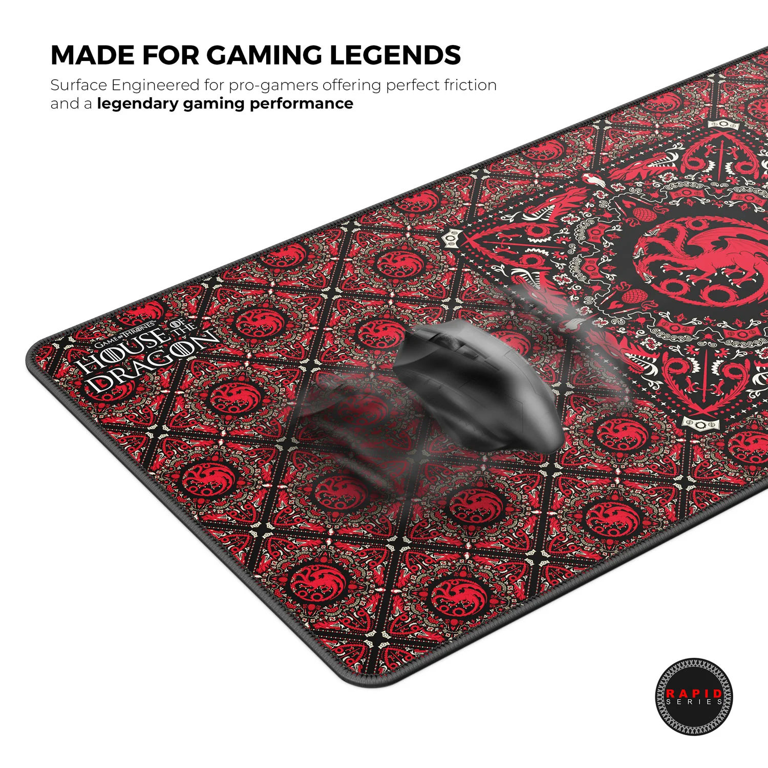 Cybeart House Targaryen Gaming Mouse Pad (XXL)