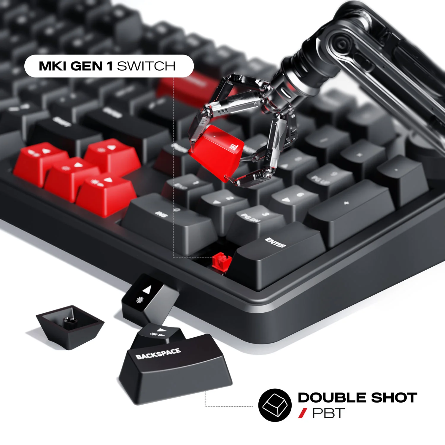 Cybeart Akula 99 | Compact Full-Size Tri-Mode Gaming Keyboard