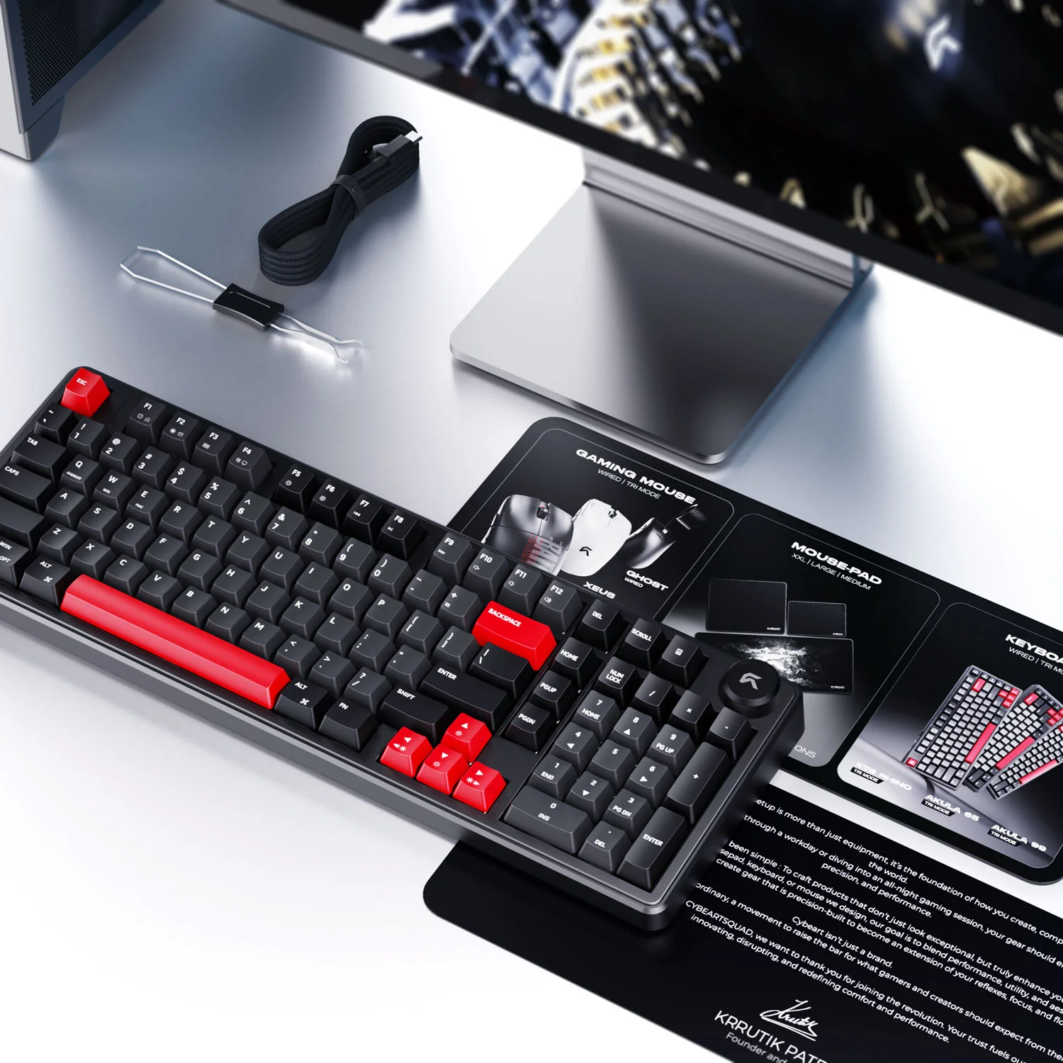 Cybeart Akula 99 | Compact Full-Size Tri-Mode Gaming Keyboard