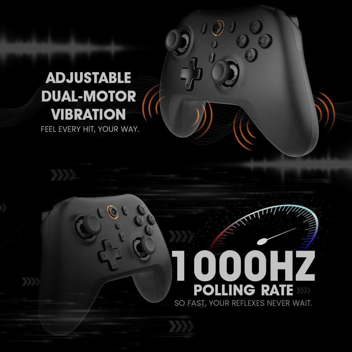 Cosmic Byte Blitz Tri-Mode Controller for PC, TMR Joystick, HE Triggers, 1000Hz Polling, Software &amp;amp; Charging Dock Support, Upgraded Model